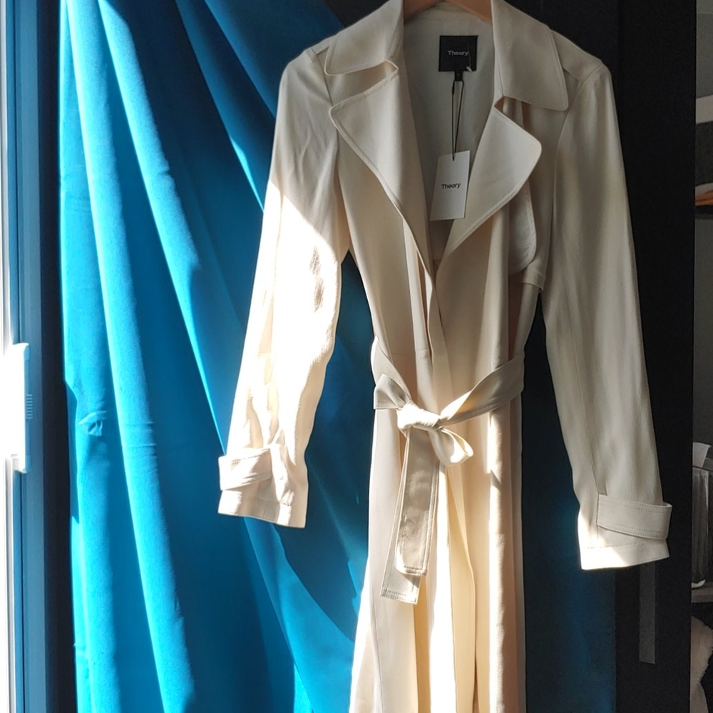 Theory Oaklane Rosina Crepe Trench